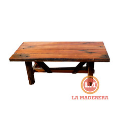 Mesa en quebracho colorado añejado von travesañor reforzado.