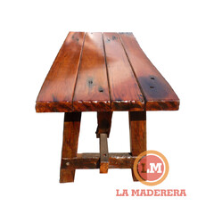 Mesa en quebracho colorado añejado von travesañor reforzado.