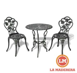 Mesa + Sillas Aluminio Fundido modelo 